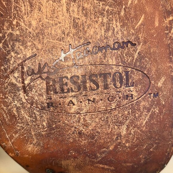 Resistol Ranch Red & Black Leather Tuff Hedeman Handcrafted Western Boots Sz 7B - Picture 9 of 10